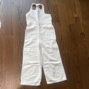White denim kids jumpsuit